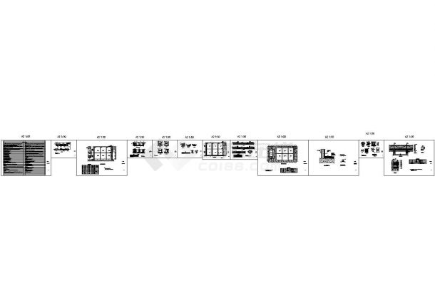 50m3/d农村污水人工湿地工艺全套工艺图-图一