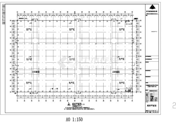 宁德鹏康电机有限公司钢结构厂房CAD-图二