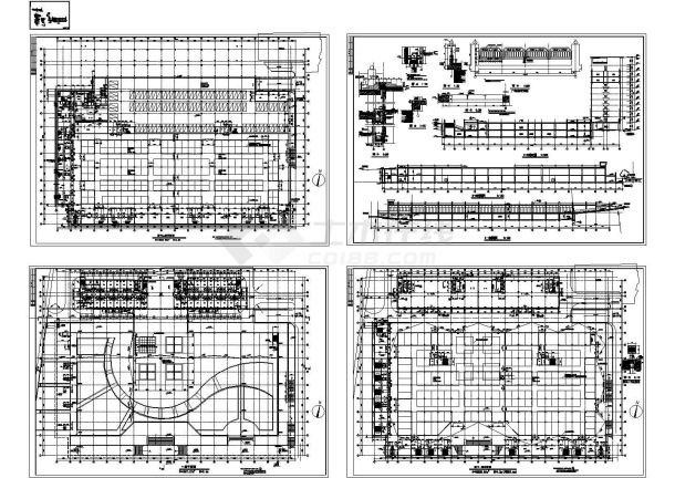 23444平米地下商场及宾馆设计建筑施工cad图纸，共四张-图一