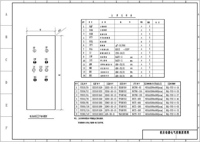软启动器电气控制原理图CAD_图1