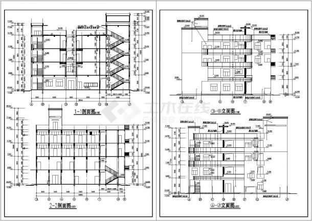 深圳甲级卫院全套建筑结构图CAD-图二