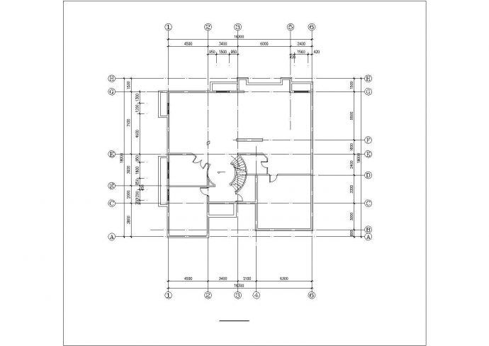 抚顺市某村镇278平米2层混合结构单体别墅平立剖面设计CAD图纸_图1