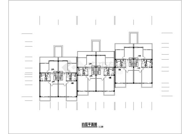 415平米3层框混结构私人别墅全套平立剖面设计CAD图纸-图一