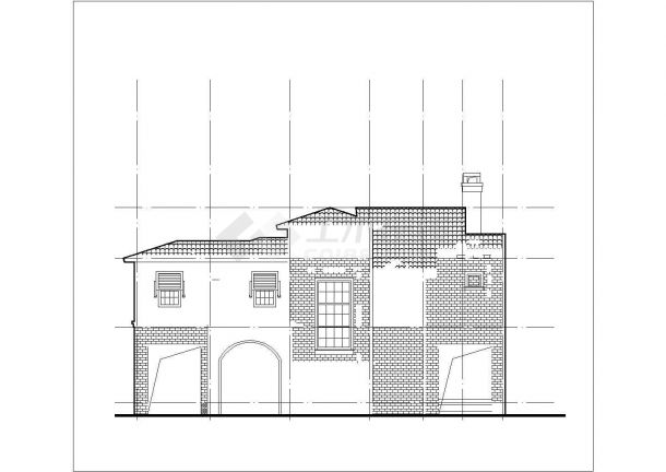 305平米2层框架结构私人别墅全套平立剖面设计CAD图纸（含效果图）-图一