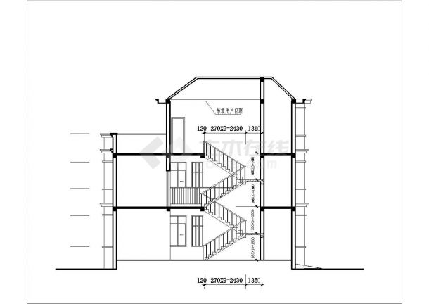356平米2+1层框混结构单体乡村别墅全套建筑设计CAD图纸-图一