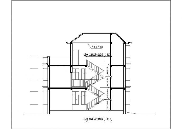 356平米2+1层框混结构单体乡村别墅全套建筑设计CAD图纸_图1