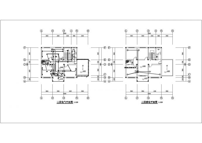 包头市某村镇3层砖混结构乡村别墅全套电气设计CAD图纸_图1