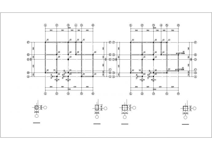 昆明市某村镇三层混合结构乡村别墅全套结构设计CAD图纸_图1
