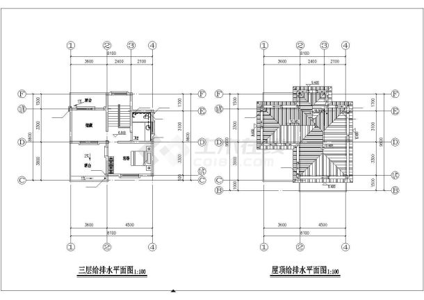 合肥市某村镇194平米3层砖混结构乡村别墅全套水电设计CAD图纸-图二