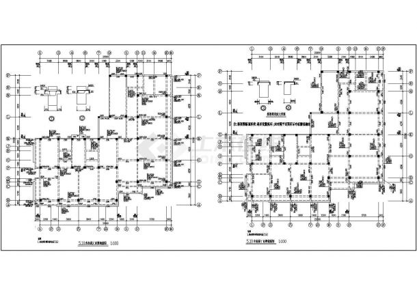 混凝土框架办公楼结构设计全套CAD图-图一