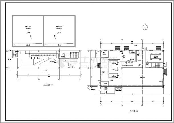 北京市某大型公司内部消防水泵房给排水全套设计CAD设计图-图一