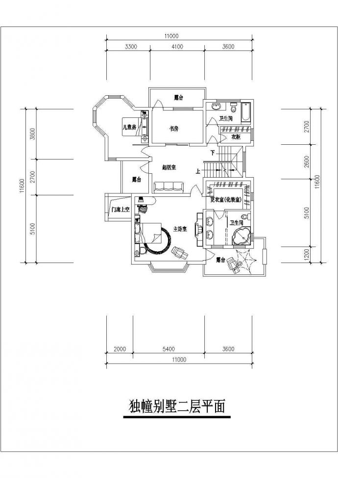 320平米3层砖混结构单体别墅平面设计CAD图纸（含效果图）_图1