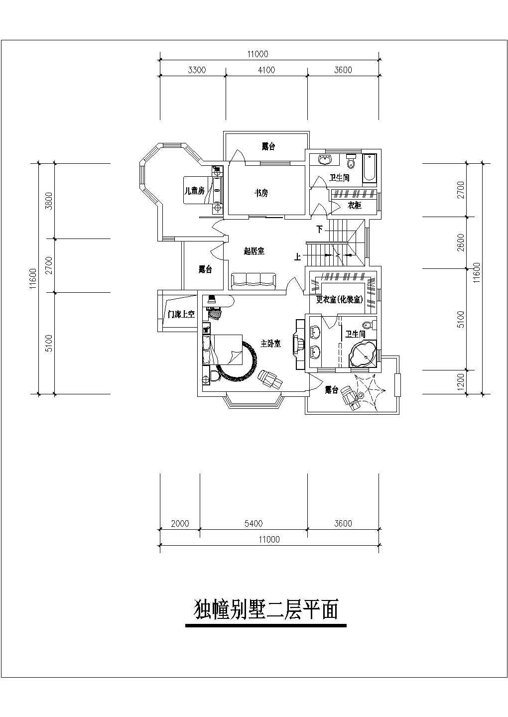 320平米3层砖混结构单体别墅平面设计CAD图纸（含效果图）