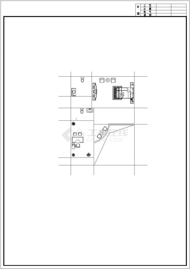 360平米左右三层混合结构独院式别墅平面设计CAD图纸（含效果图）-图二