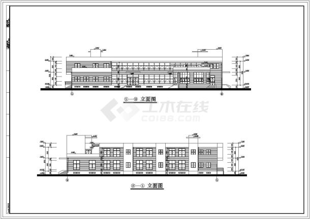 某幼儿园屋顶平面建筑图-图二