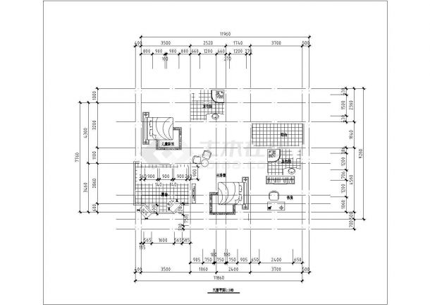 360平米左右3层框架结构单体别墅平立剖面设计CAD图纸（含效果图）-图二