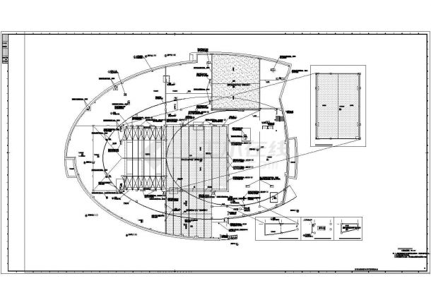 [丹东]某四层中型剧场建筑施工全套设计cad图-图二