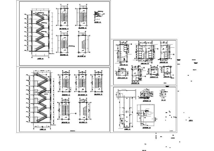 某工程楼梯、电梯、卫生间设计cad大样详细施工图（甲级院设计）_图1