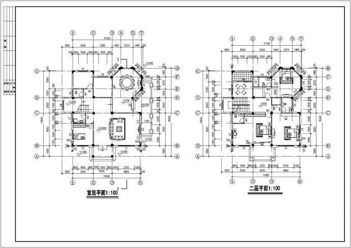 占地157平米3层混合结构单体别墅平立剖面设计CAD图纸（含效果图）_图1