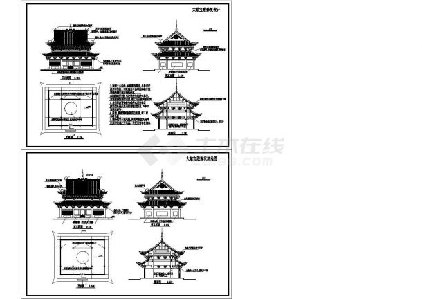 某地大雄宝殿建筑测绘及修复设计图【含平立剖图】-图一