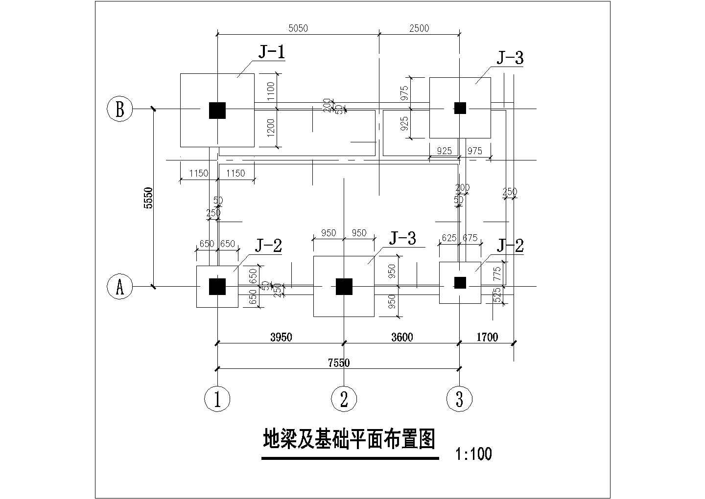 深圳市某市政单位单层框架结构门卫室全套结构设计CAD图纸