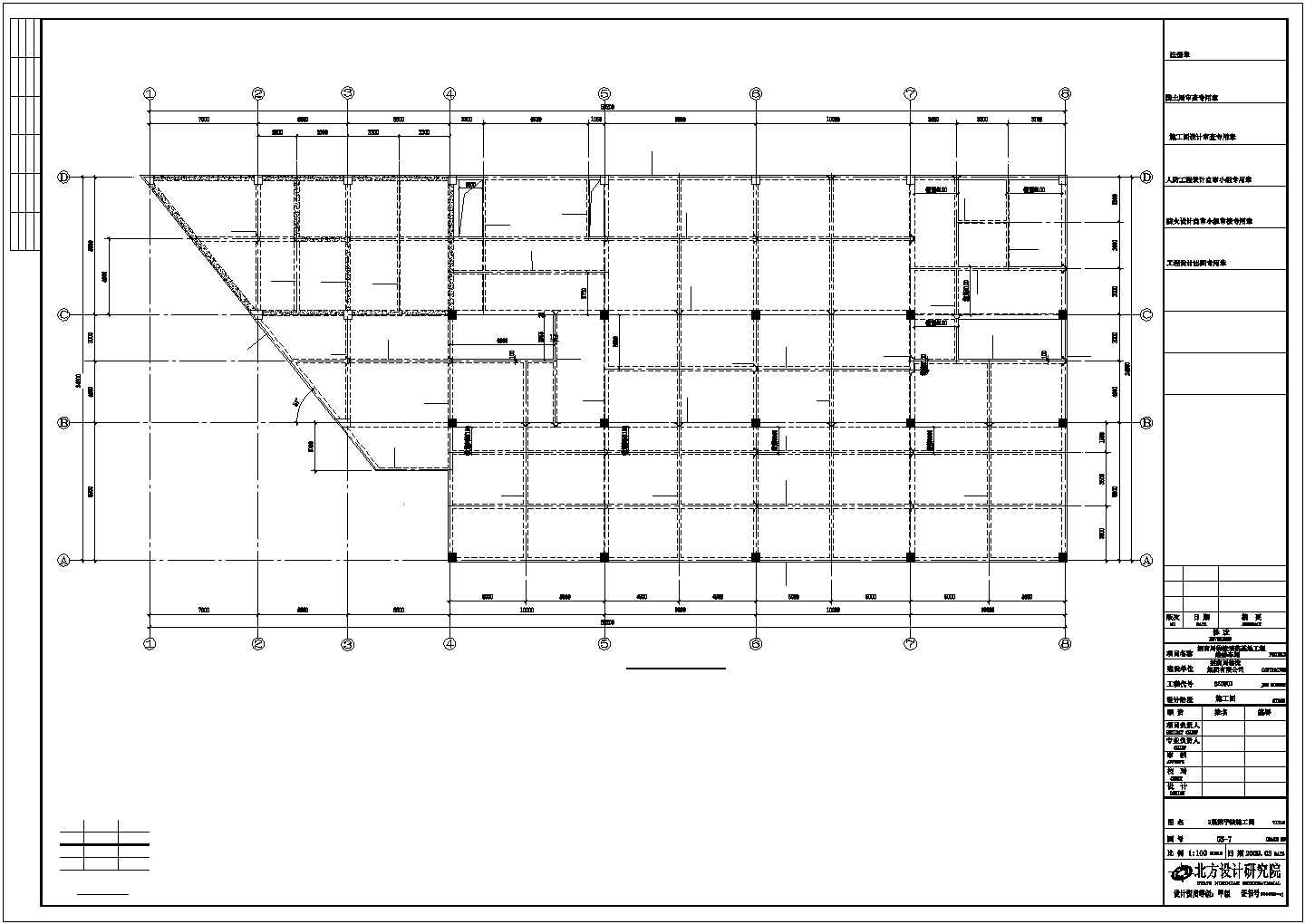 东莞市某大型电子工厂2层加工车间全套结构设计CAD图纸