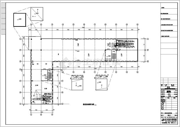 办公楼设计_武汉市某大型工厂办公楼和加工车间空调系统全套设计CAD图纸-图二
