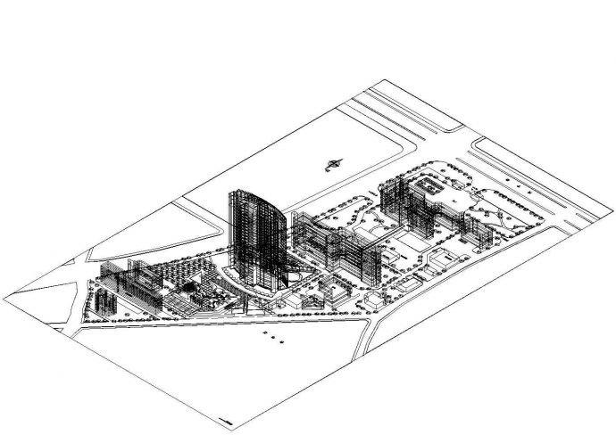 24层医院住院楼规划设计建筑施工cad图纸，含地下二层_图1