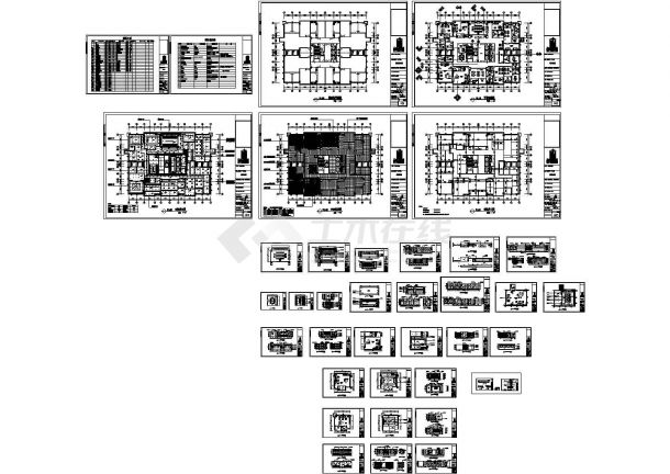 某大厦办公室装修设计cad全套施工图（含设计说明，含电路设计）-图二