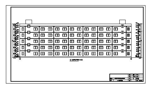 某五层科技学院教师公寓楼建筑设计cad图(含计算书，共八张)-图一