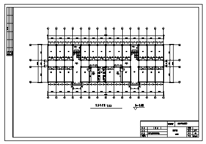 六层框架结构中学学生宿舍楼建筑设计cad图(含计算书，结构图，共九张)-图二