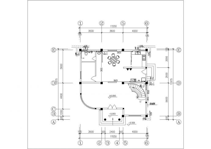 南昌市某村镇四层砖混结构乡村自建楼全套给排水设计CAD图纸_图1