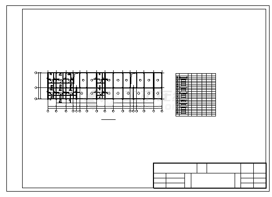 土木工程毕业设计_五层钢筋混凝土框架一幢住宅楼建筑结构施工cad图(含计算书，毕业设计，共十四张)-图一