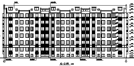 土木工程毕业设计_六层砖混结构公司宿舍楼建筑设计cad图(含计算书，毕业设计)-图一