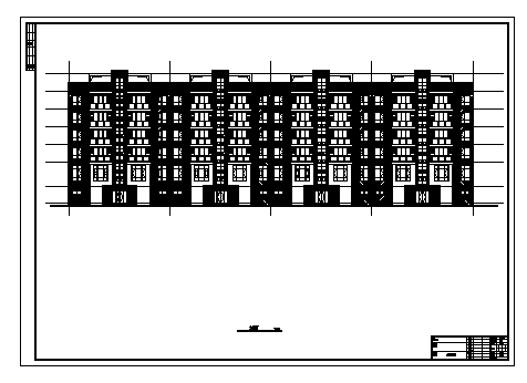 某六层电视大学教师公寓楼建筑设计cad图(含计算书，共十五张)-图一