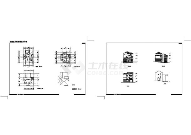 【浙江】某地3层236.2平米别墅全套建筑设计方案图纸【平立剖】-图一