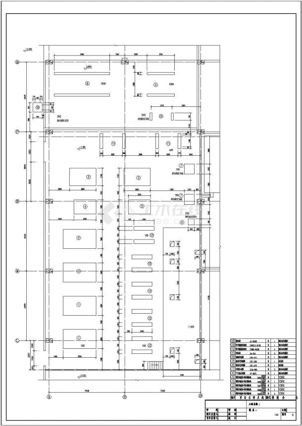 郑州市某大型冰块制造厂冷库氨压缩机房全套设计CAD图-图二