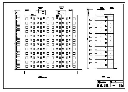 土木工程毕业设计_十二层框架结构住宅楼建筑施工cad图(含毕业设计，共八张)_图1