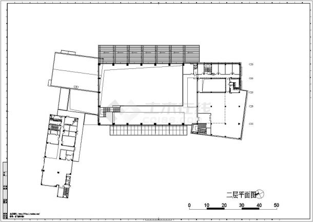 洋河镇2层14421平米汽车客运站筋混凝土框架结构屋顶为钢结构方案设计施工cad图纸-图二