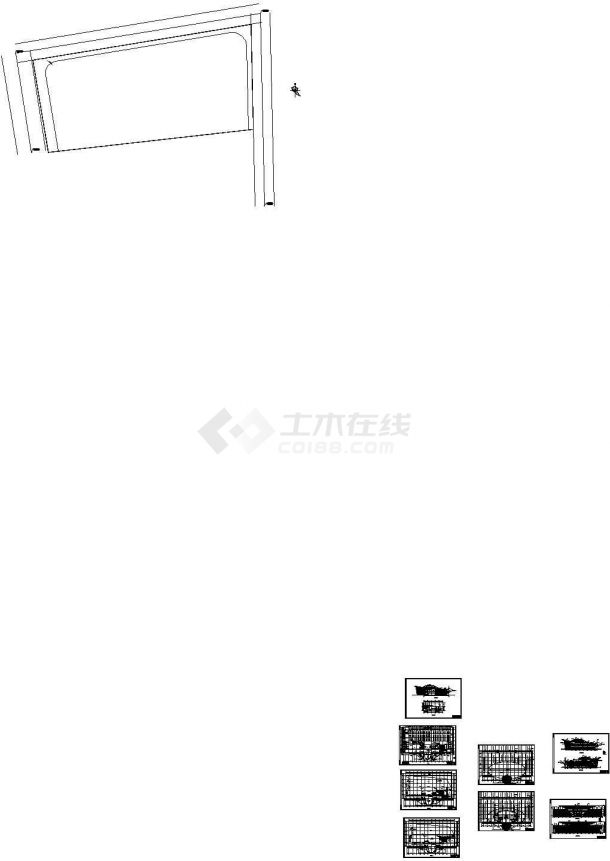 5层南京市汽车客运站大楼建筑设计施工cad图纸，共八张-图一