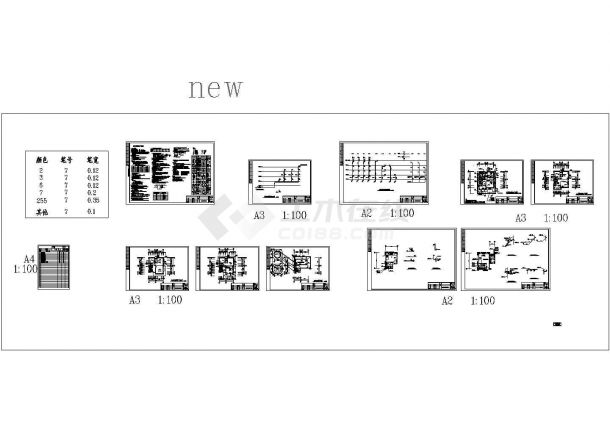 广东高档别墅给排水系统设计施工cad图纸，共十一张-图一