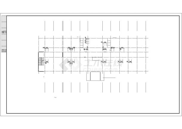 某公司1780平米3层砖混结构行政办公楼建筑设计CAD图纸-图一