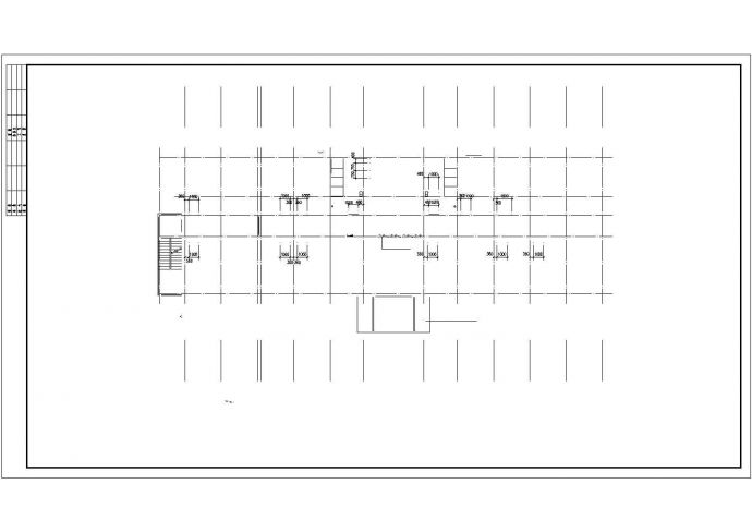某公司1780平米3层砖混结构行政办公楼建筑设计CAD图纸_图1