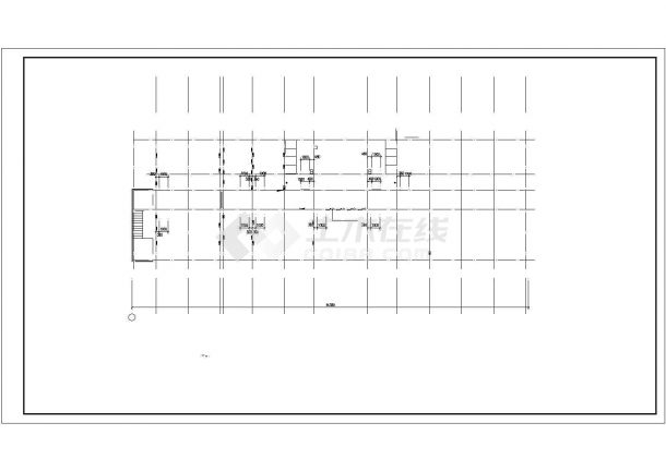 某公司1780平米3层砖混结构行政办公楼建筑设计CAD图纸-图二
