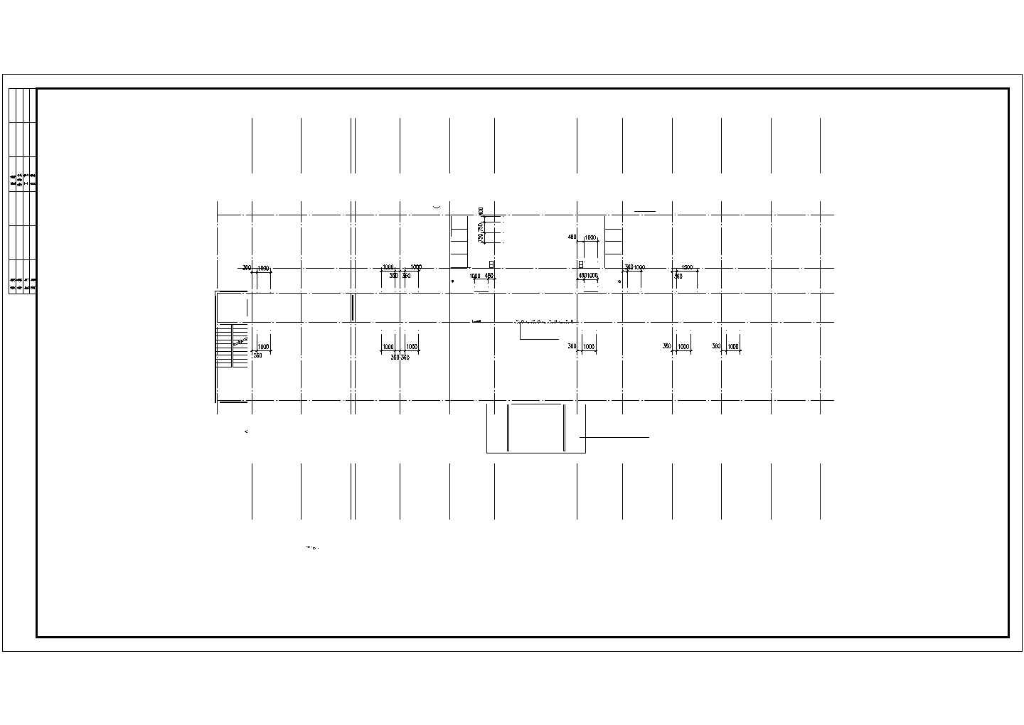 某公司1780平米3层砖混结构行政办公楼建筑设计CAD图纸