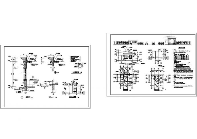 某集团大门建筑扩建初步设计完整CAD图纸_图1