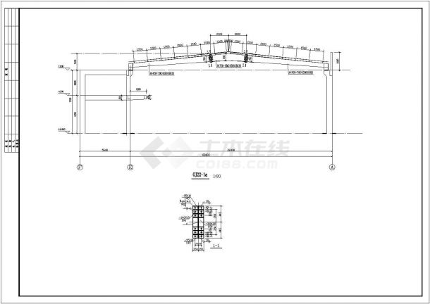 劳斯莱斯钢展厅结构设计全套CAD图-图二