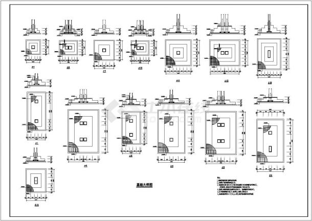 商业铺钢结构厂房工程设计CAD图-图二