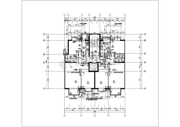 北京某在建楼盘户型全套建筑施工设计cad图(含各层平面图)-图一