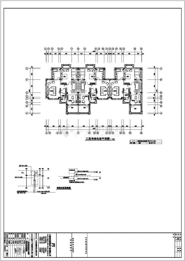 [辽宁]某二层框架结构别墅配电设计cad全套电气施工图（含设计说明，含弱电设计）-图一